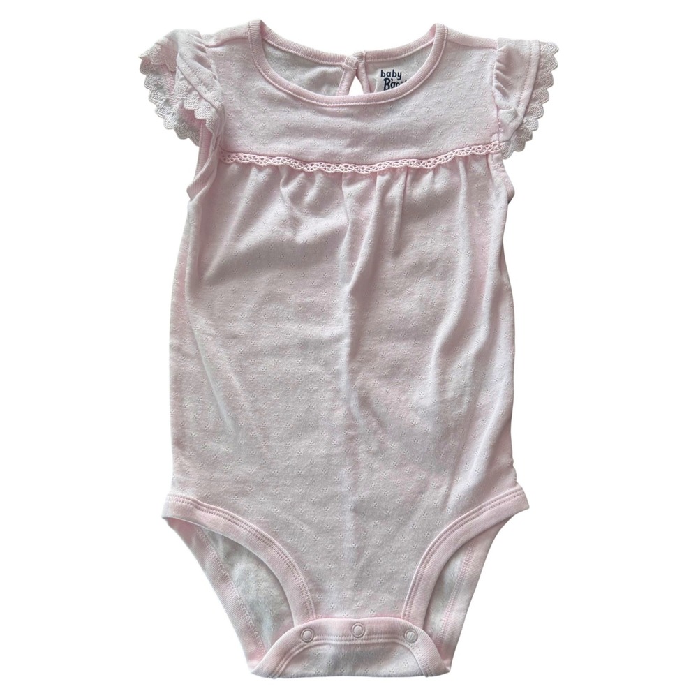 Baby B'gosh Pink Eyelet Flutter Sleeve Bodysuit 24M NWT New